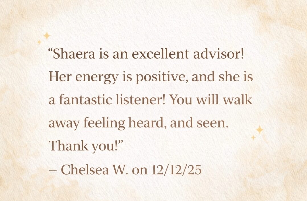 Client testimonial for Shaera – excellent advisor