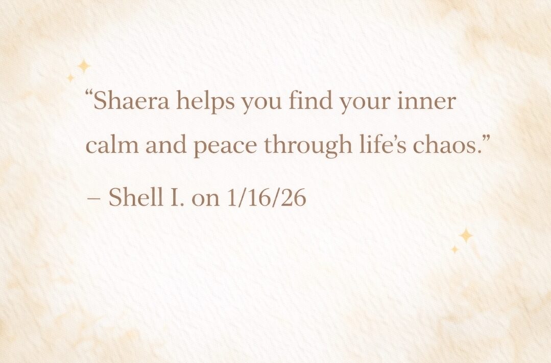 Client testimonial for Shaera – inner calm and peace